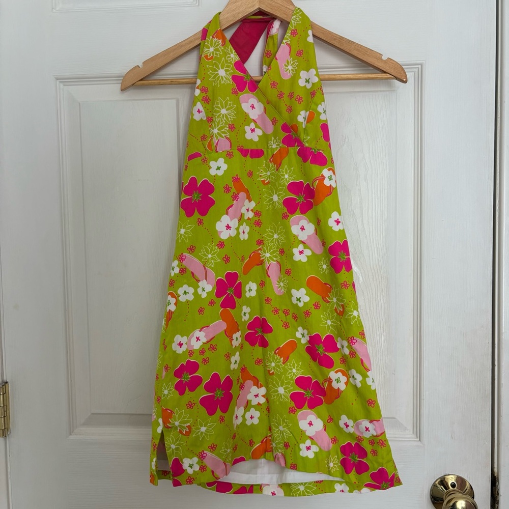 Vintage Lilly Pulitzer Floral Halter Dress
